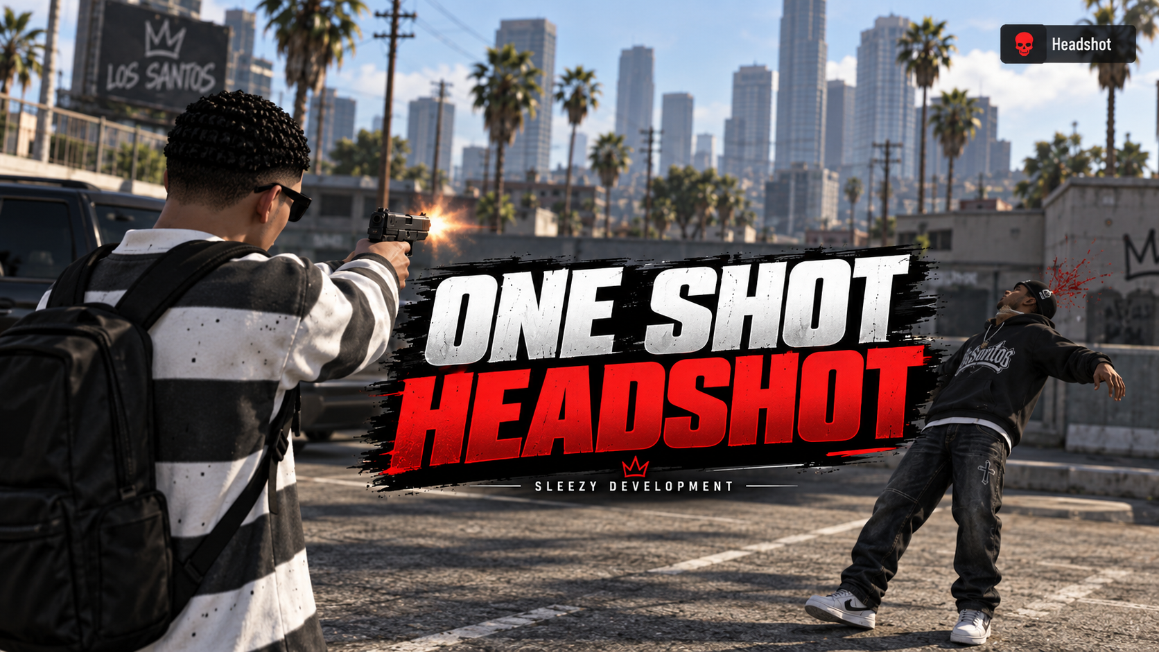 Sleezy Development • Advanced One Shot Headshot System (ESX, QBCore, Qbox, & Standalone)