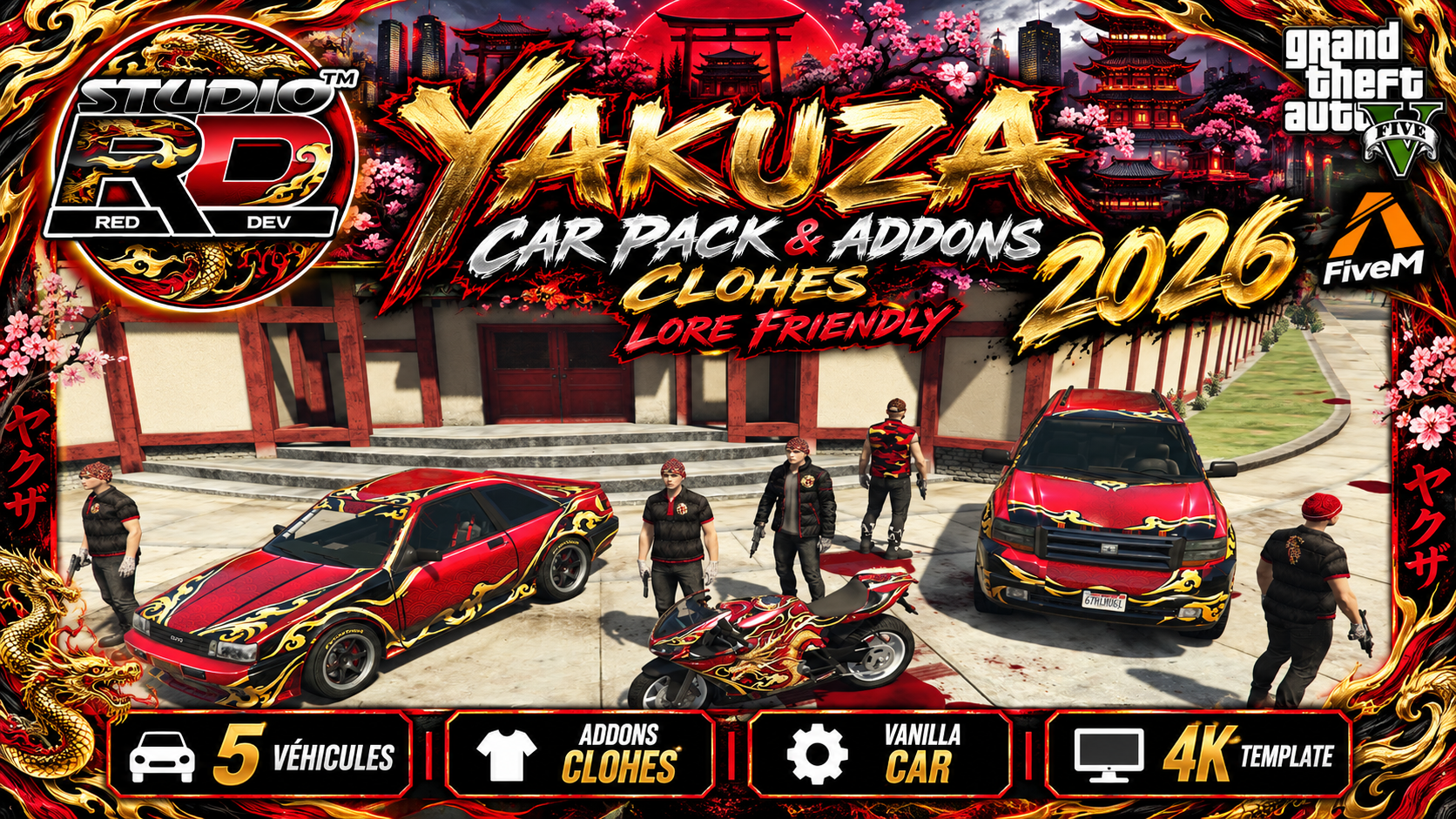 Yakuza Car pack & clohes lore friendly 2026 vanilla