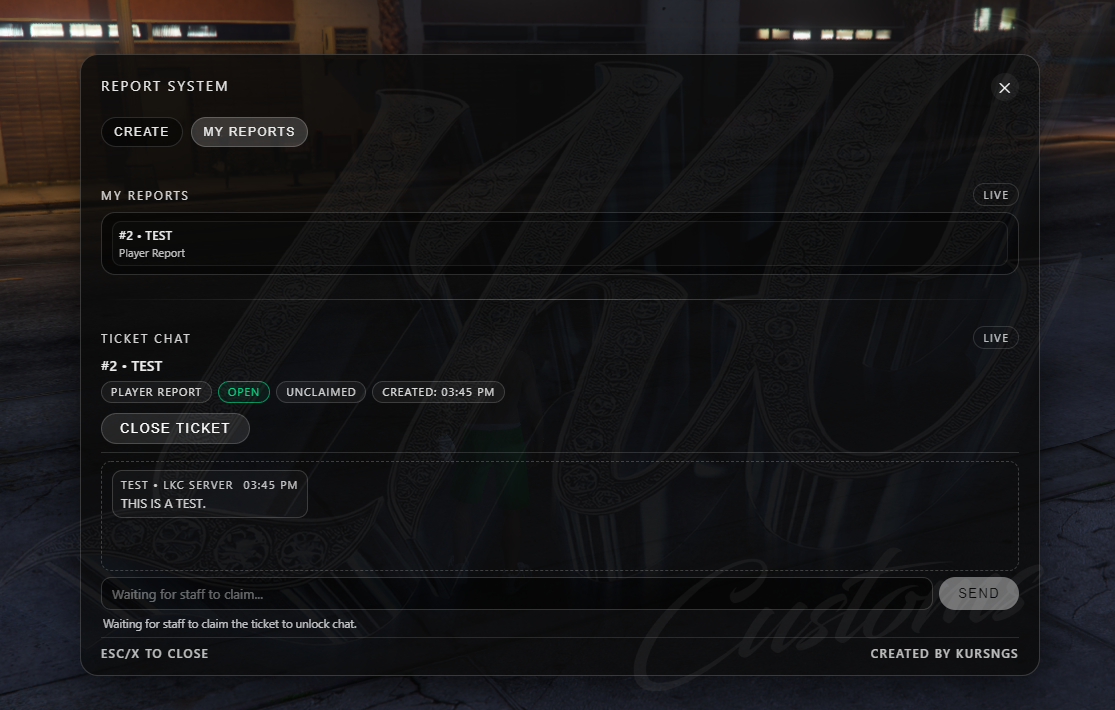 Report System (ESX)