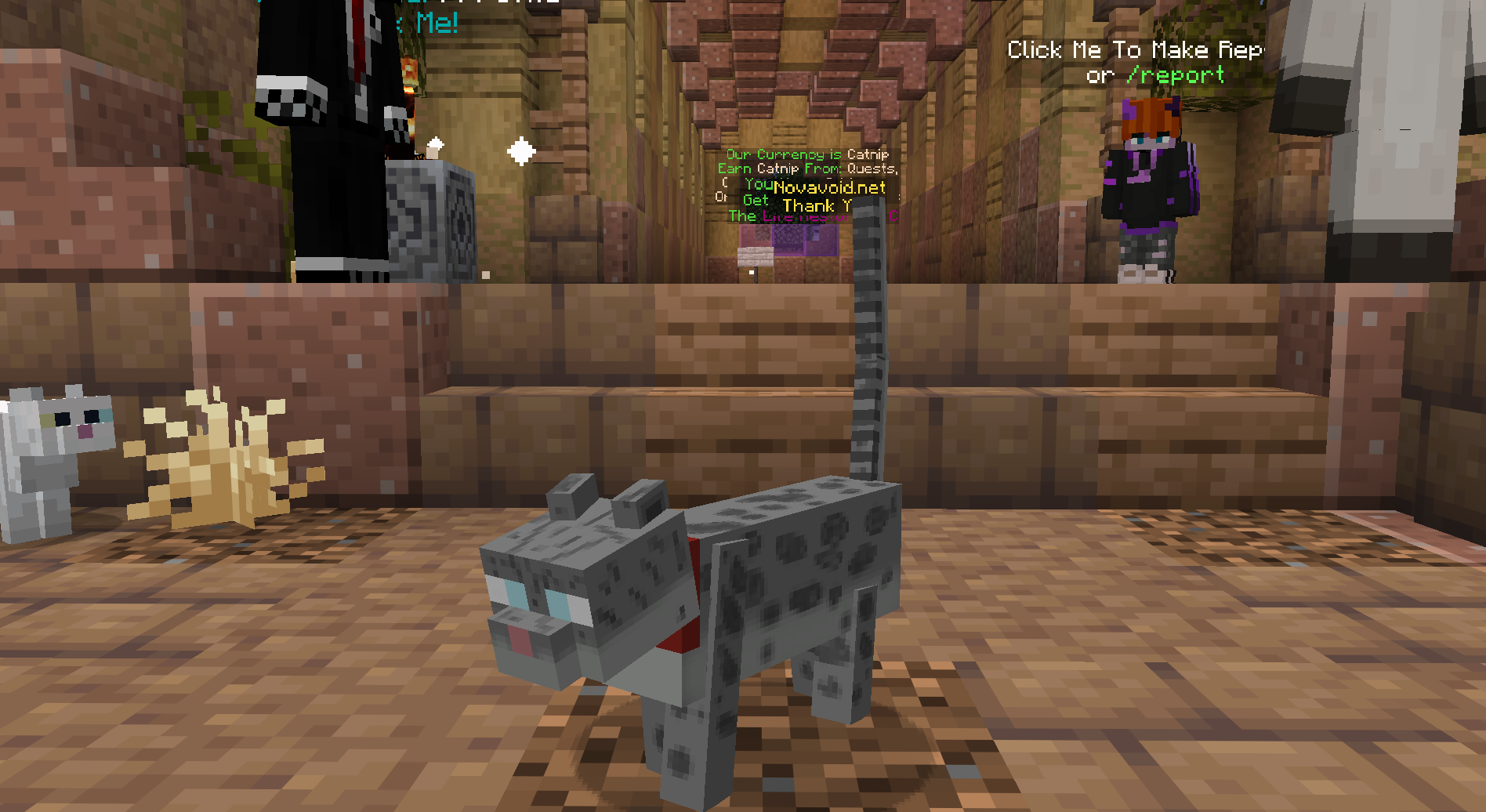 Snow Leopard Cat — cosmetic Cat Skins item on the NovaVoid Cat Civilization Minecraft server