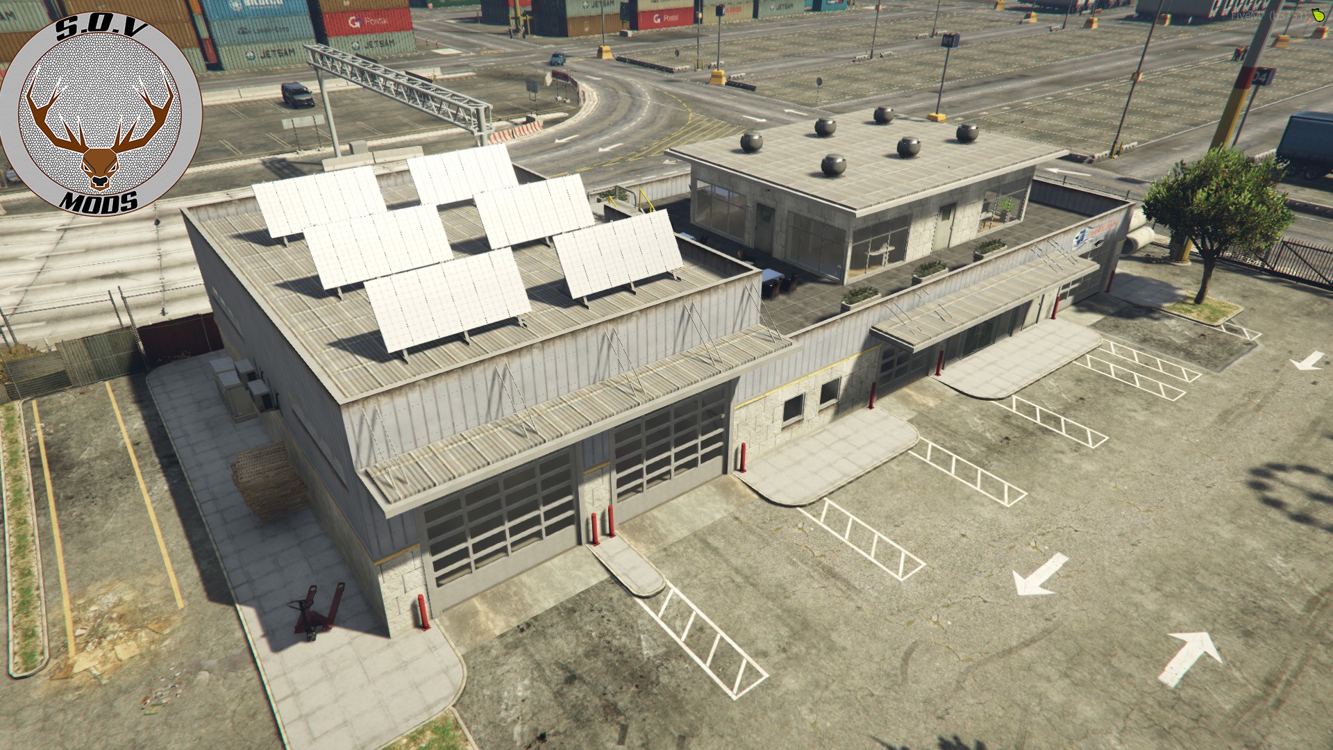 Logistics Truck Service Yard