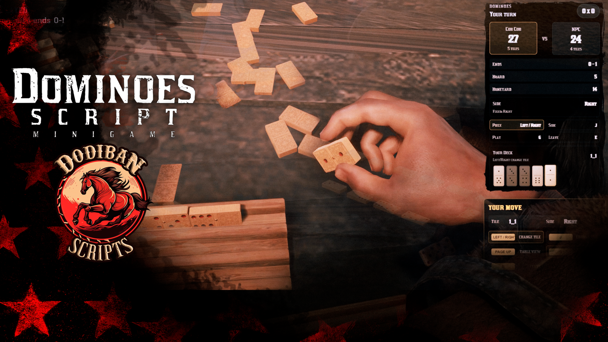 Dominoes | Minigame| RedM | ESCROW
