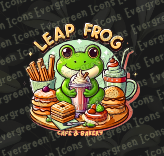 [48] Leapfrog cafe + Logo