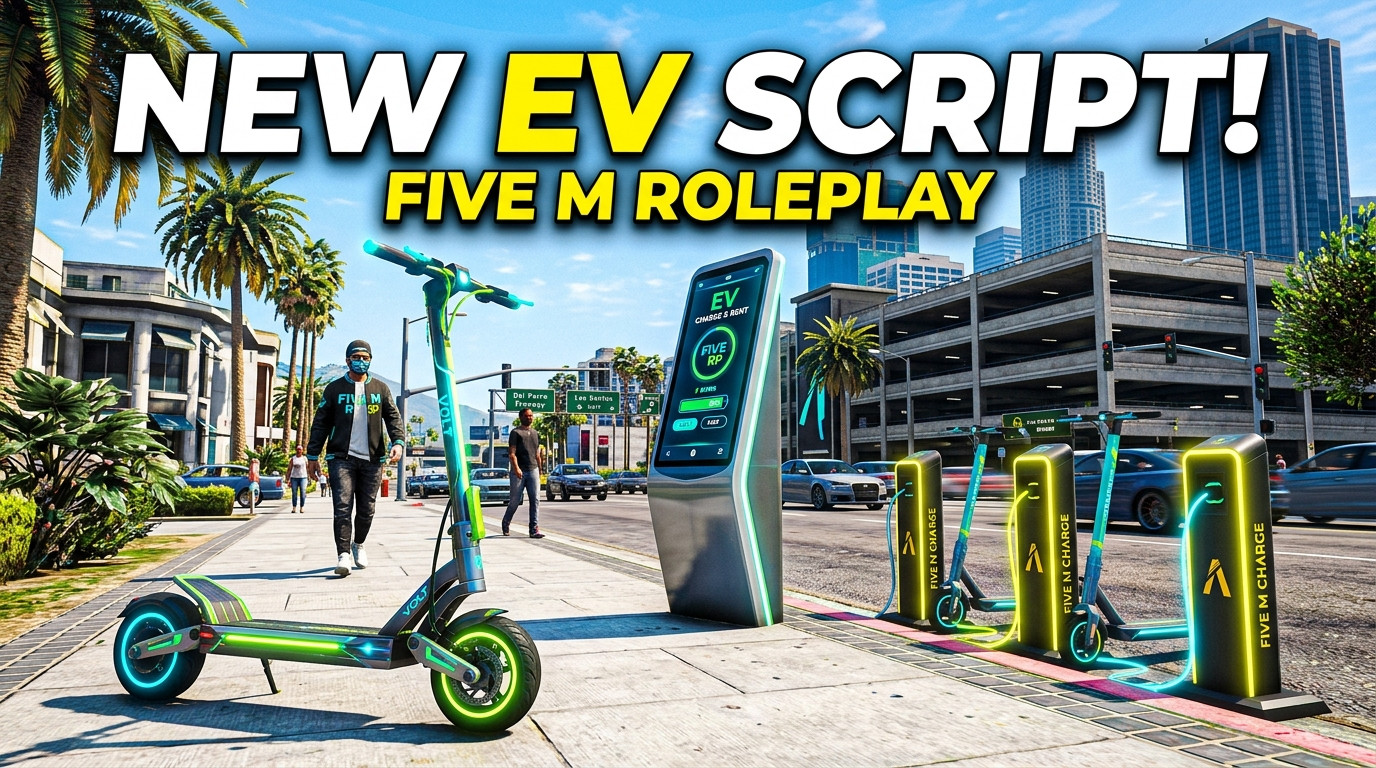 [FREE] [QBCore / ESX / QBOX] E-Scooters + Rental