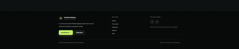 FiveM Server Website Template