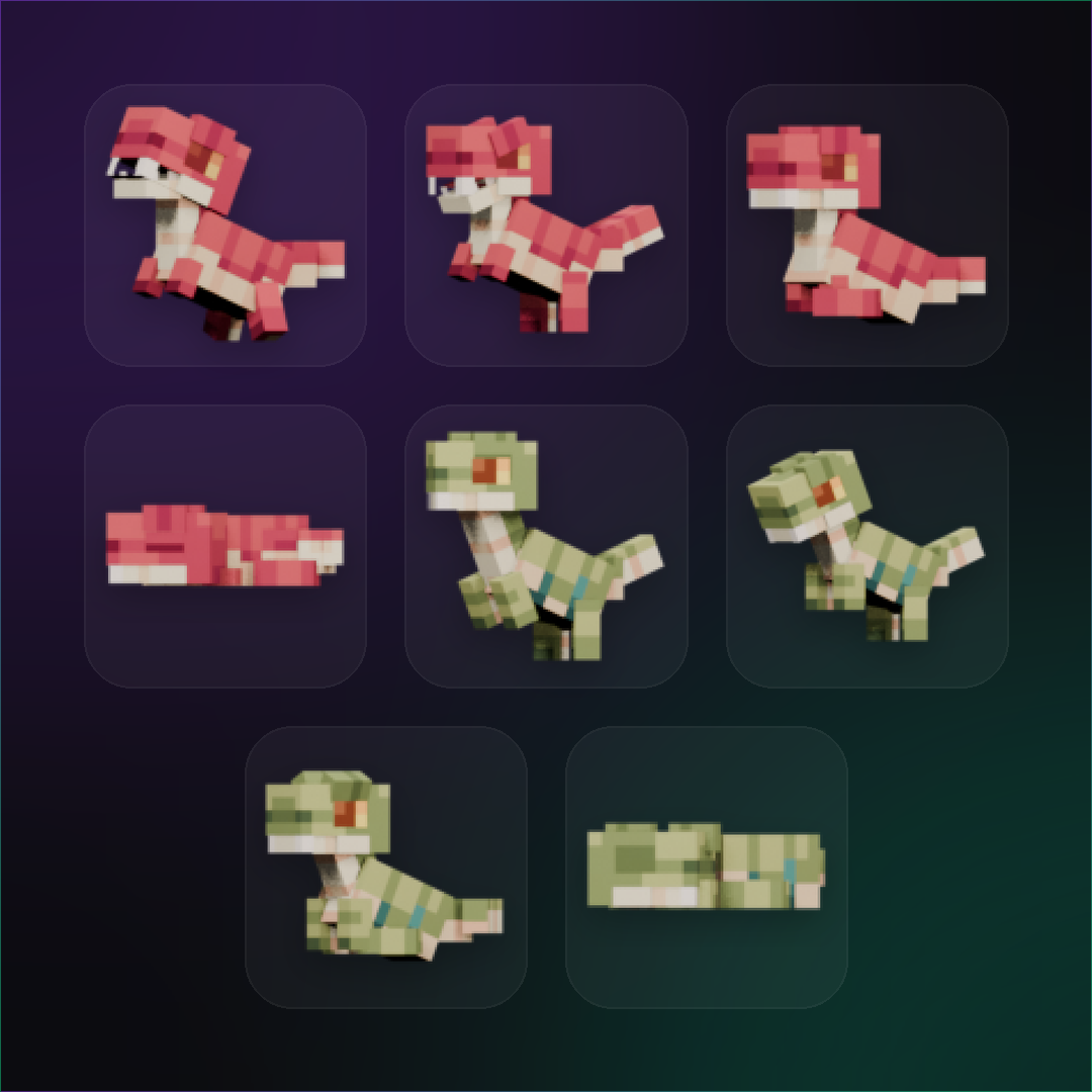 Dino Plushie Bundle — cosmetic Bundles item on the NovaVoid Cat Civilization Minecraft server