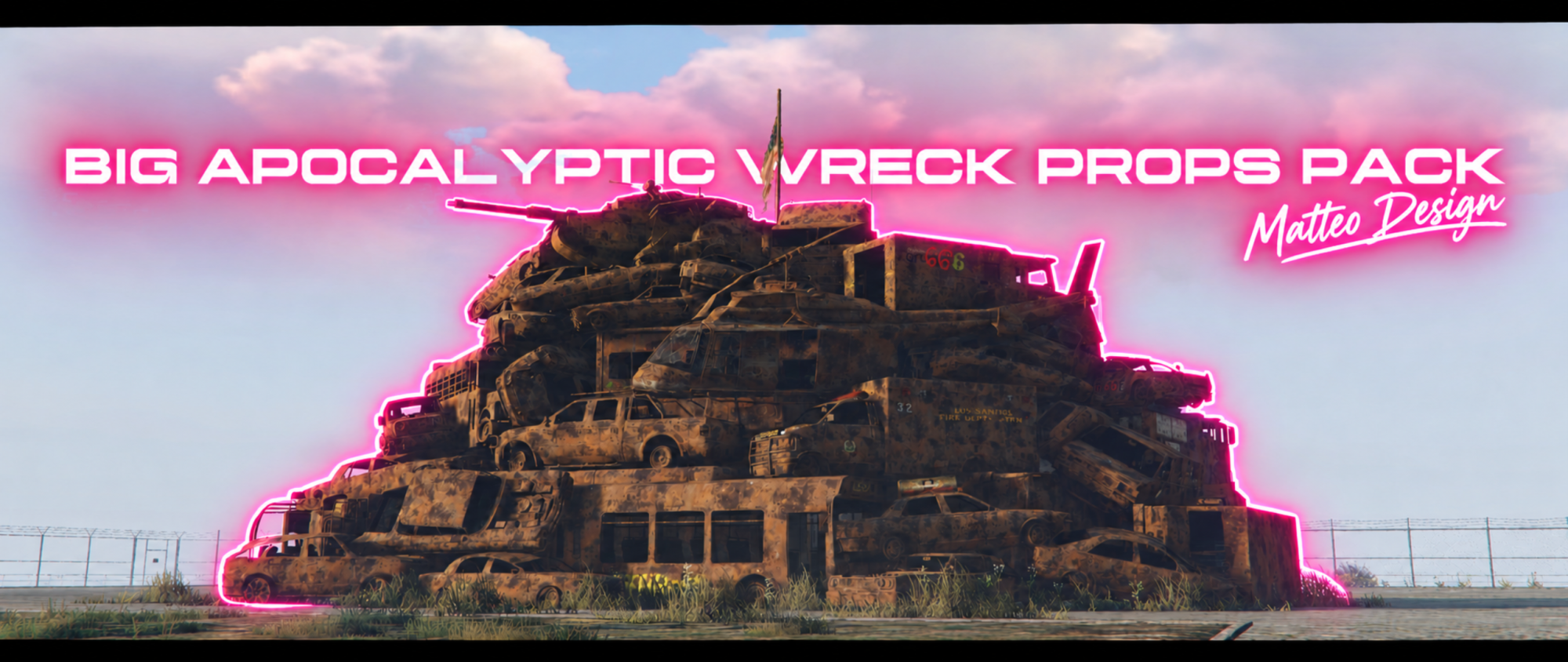 FIVEM | BIG APOCALYPTIC WRECK PROPS PACK | GTA V | MATTEO DESIGN