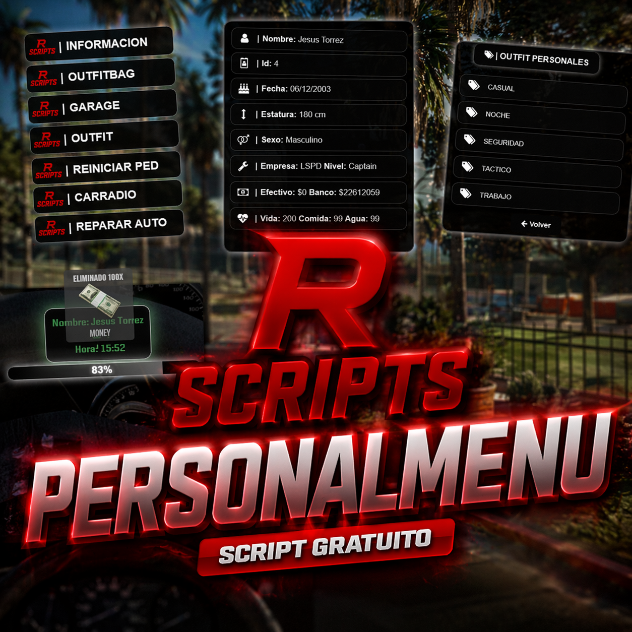 R1 MENU PERSONAL