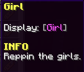 Girl Tag