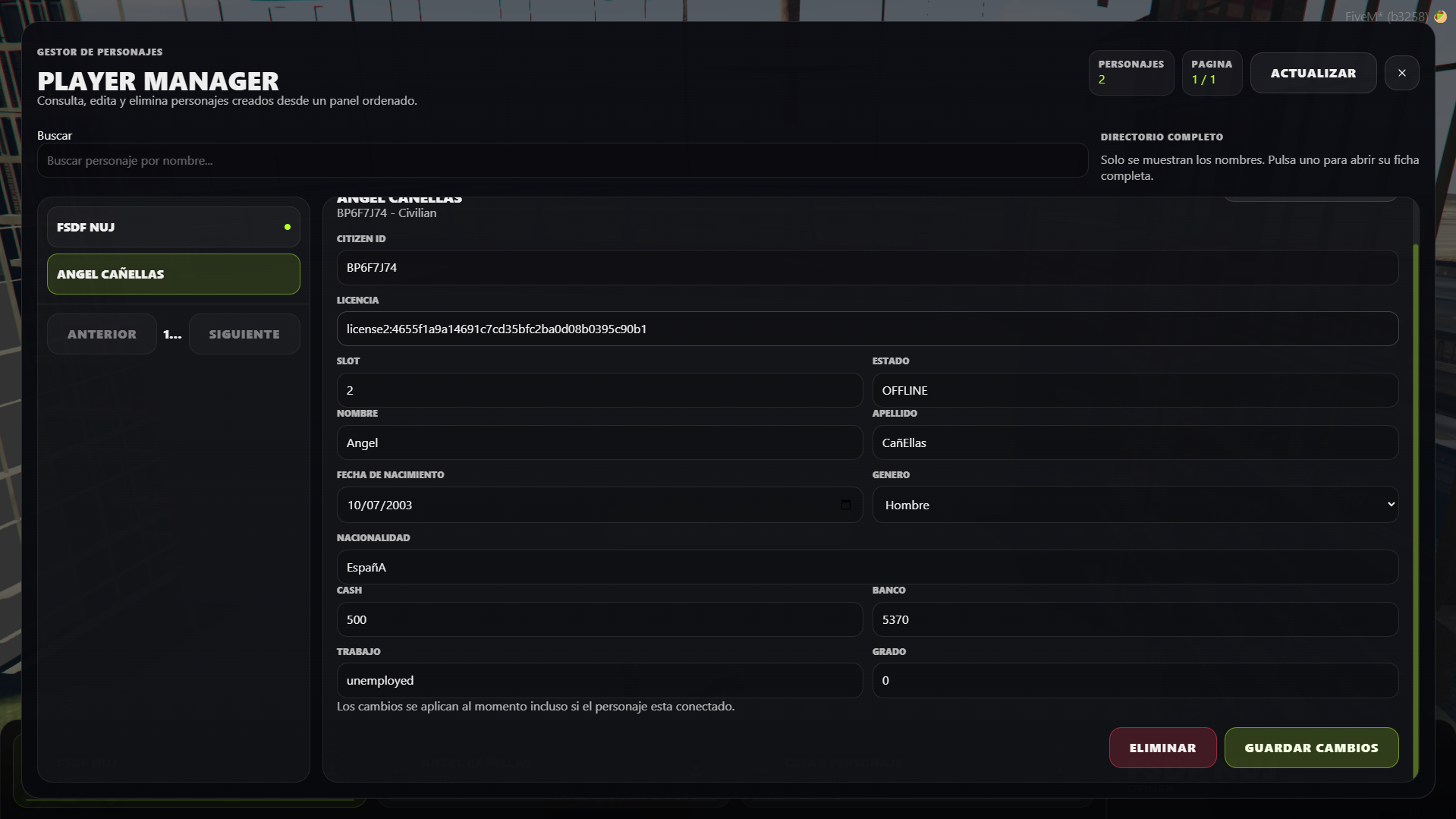 Player Manager