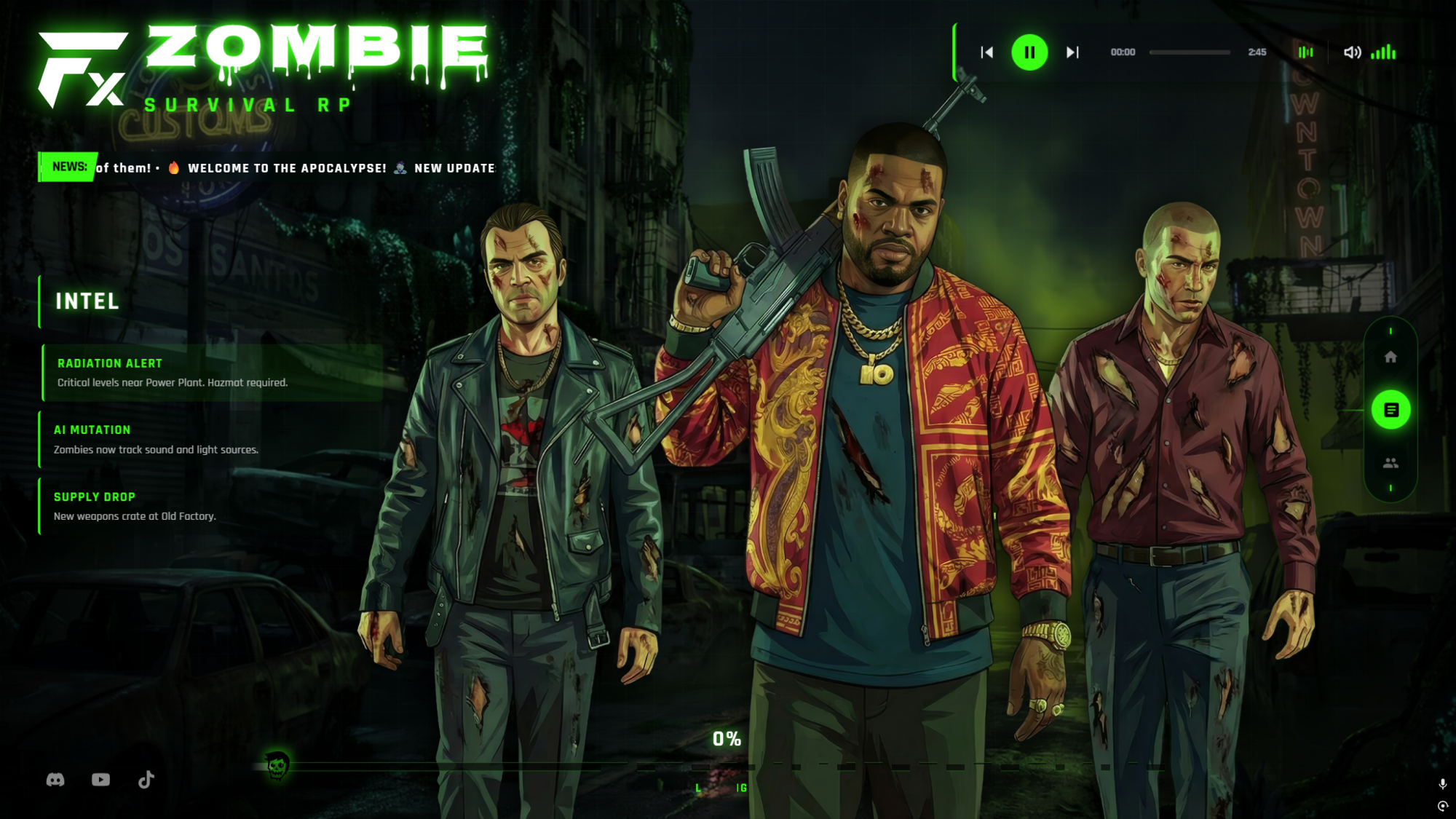 ULTIMATE Zombie Survival Loading Screen – QBCore / ESX / Qbox