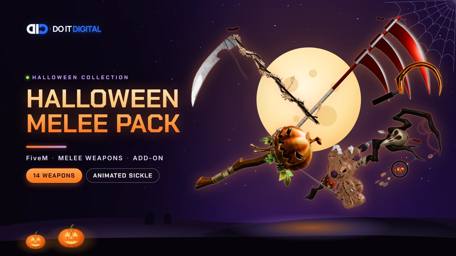 Halloween Melee Pack | 14 Melee Weapons