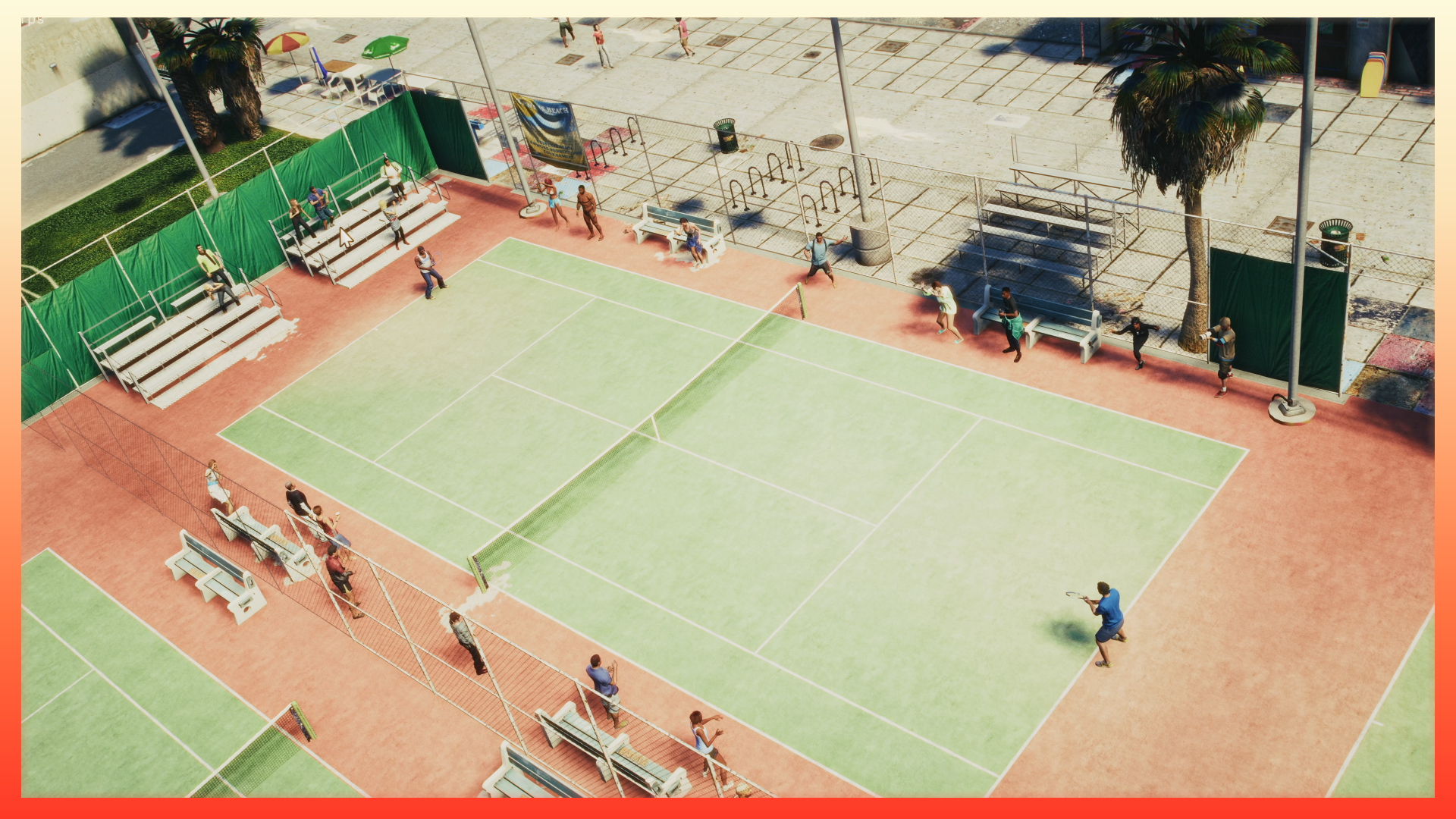 Synchronized 1v1 Tennis Minigame
