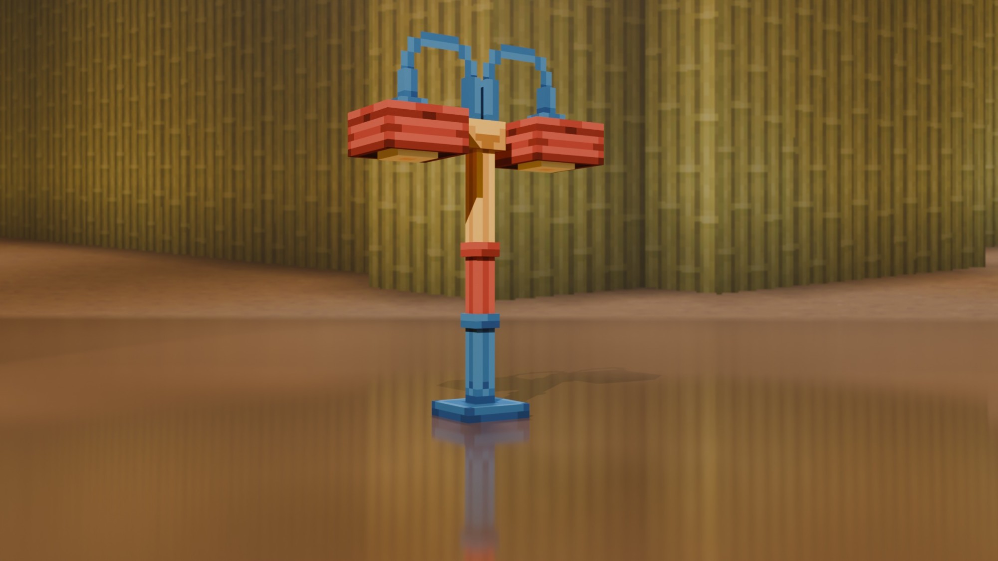 Park Lamp, Double — cosmetic Furniture v2 item on the NovaVoid Cat Civilization Minecraft server