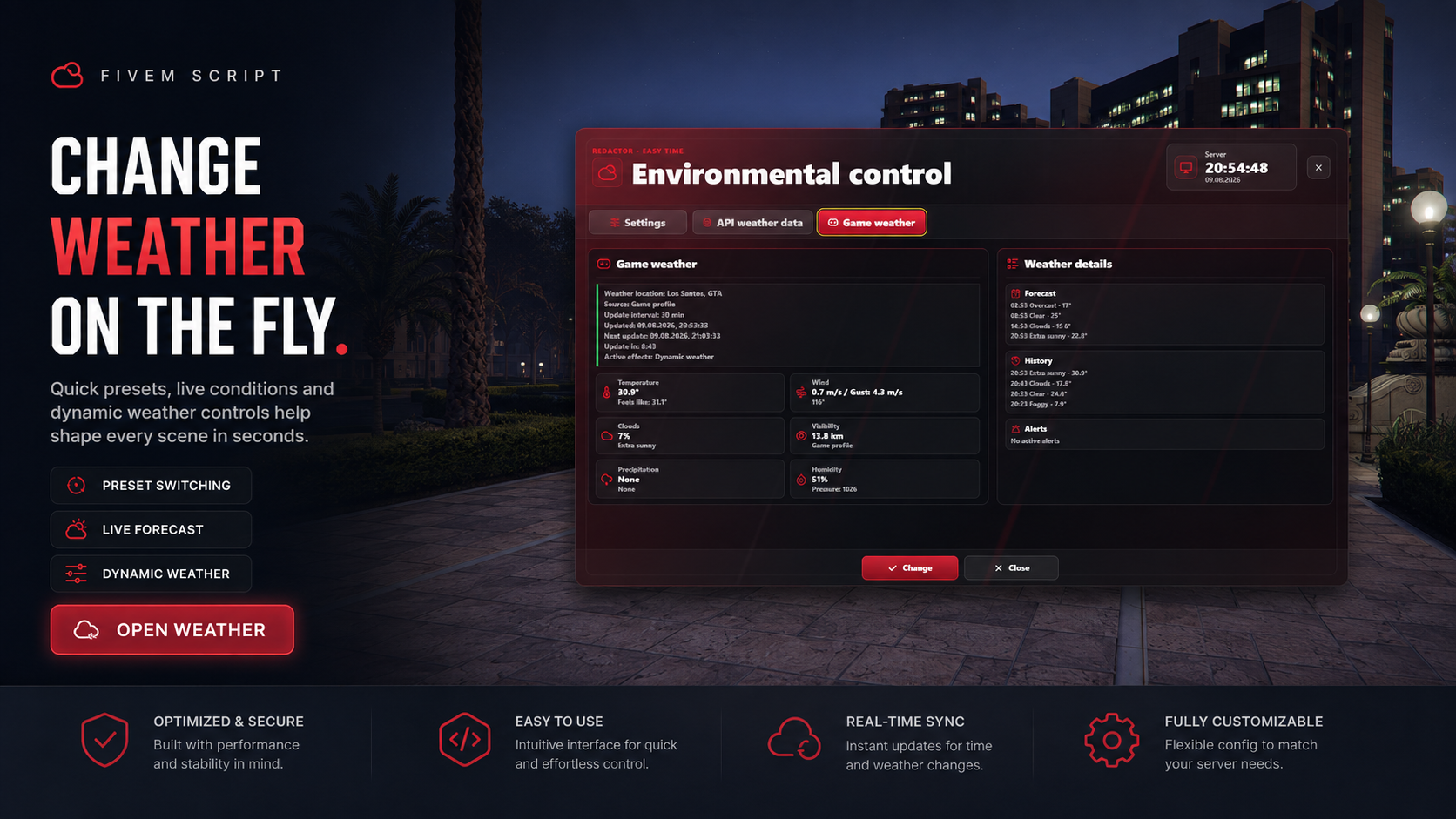 Environmental Control — FiveM Weather & Time System preview 3