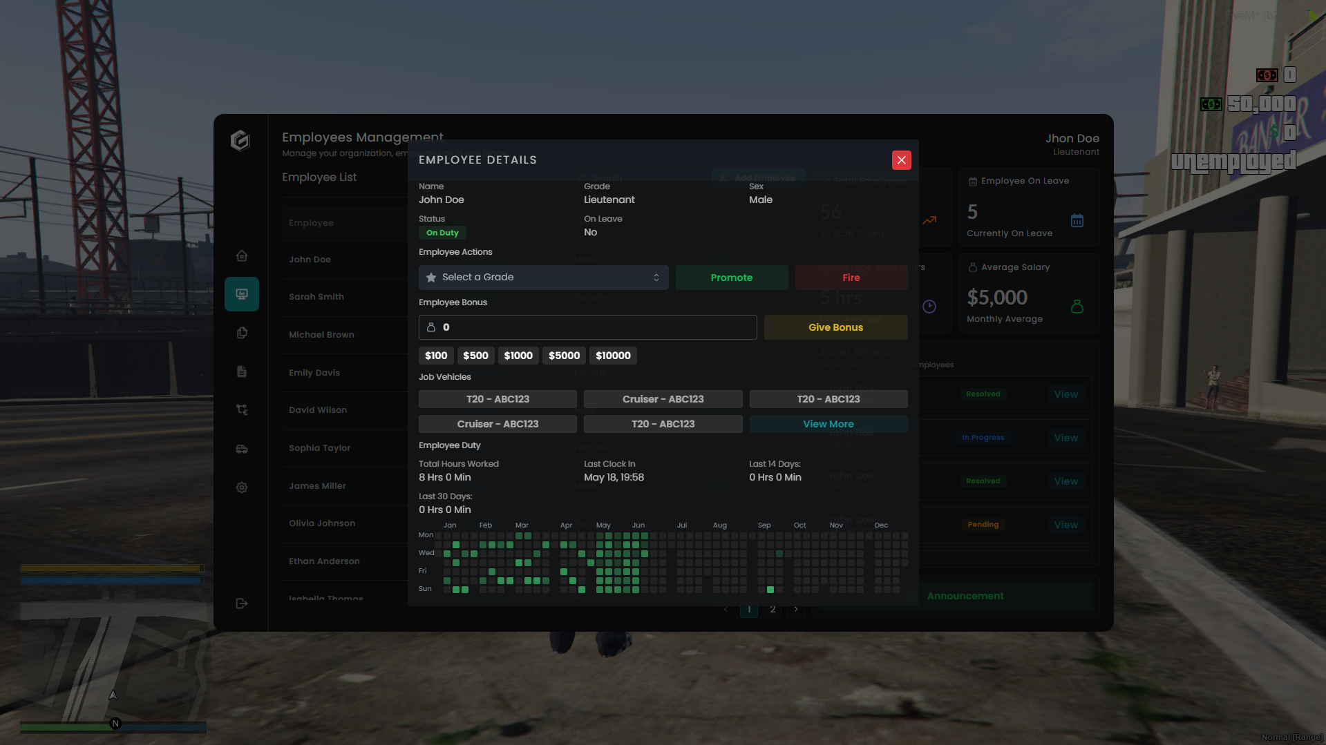 [Advanced Multijob & Boss Menu] ESX QBCore Qbox {ESCROW}
