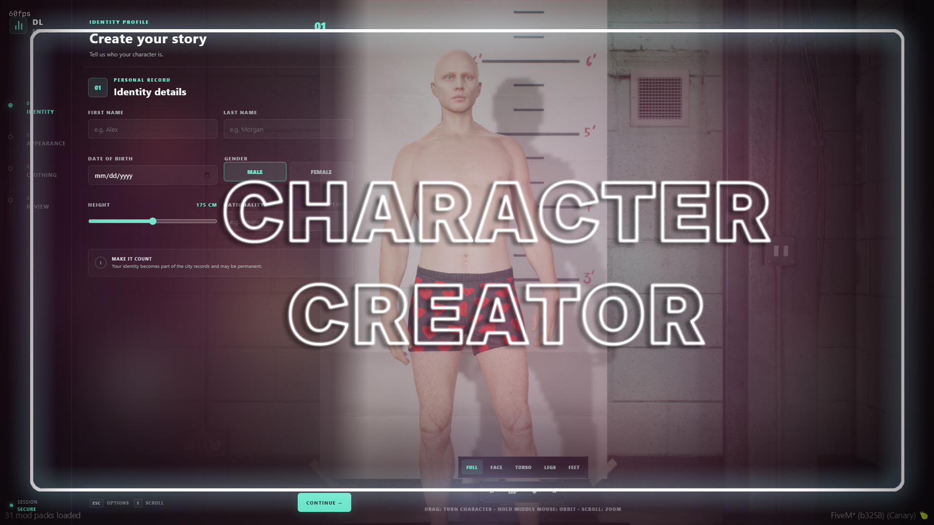 [ESX][QBCore][Qbox] Character Creator