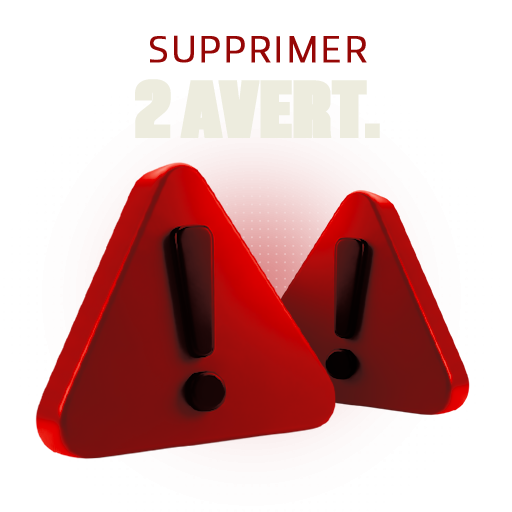 Supprimer 2 avertissement