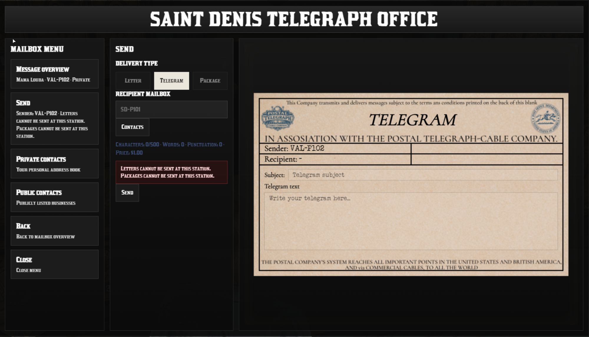 MF_Postal_Service - An immersive Mailing Script