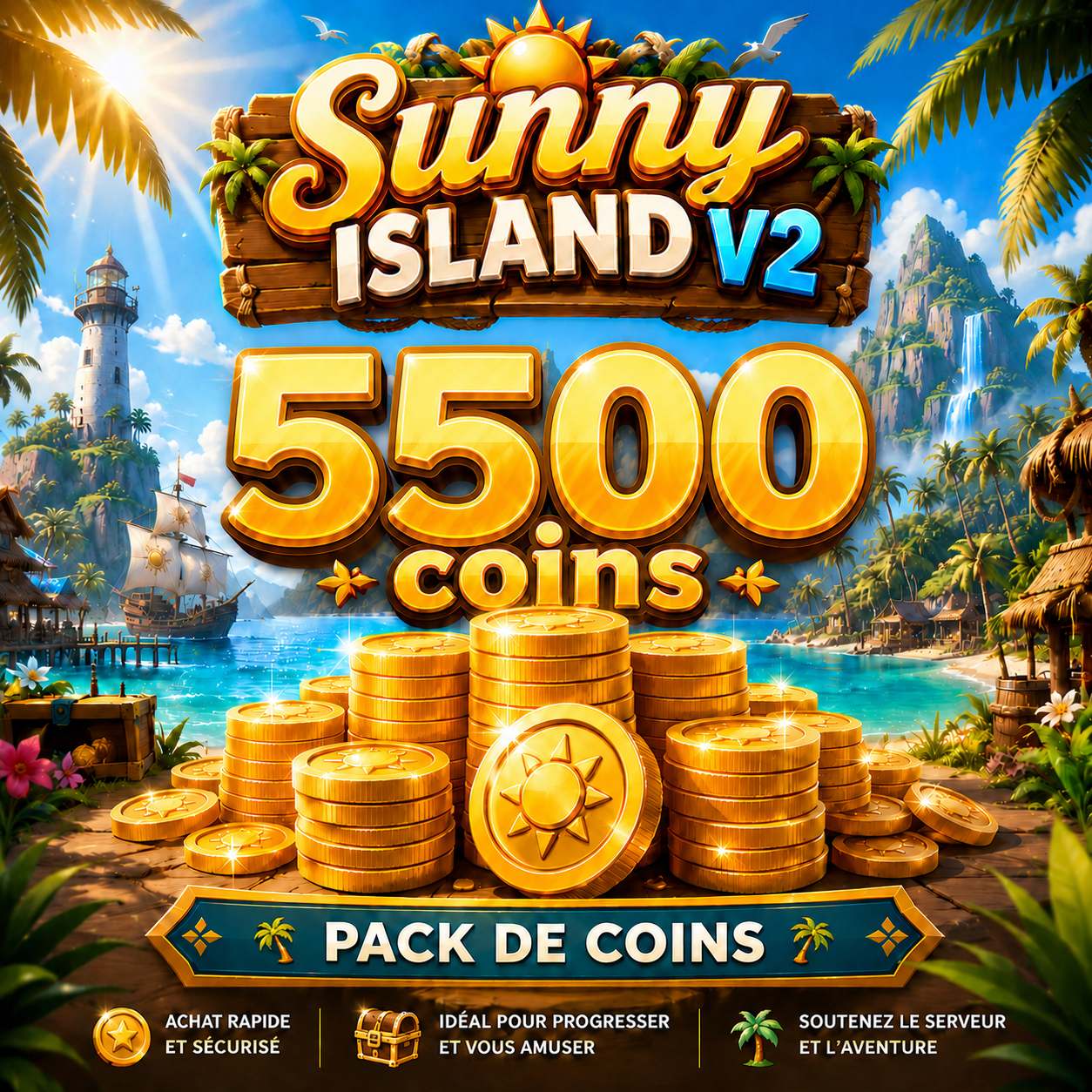 5000 COINS + 500 BONUS