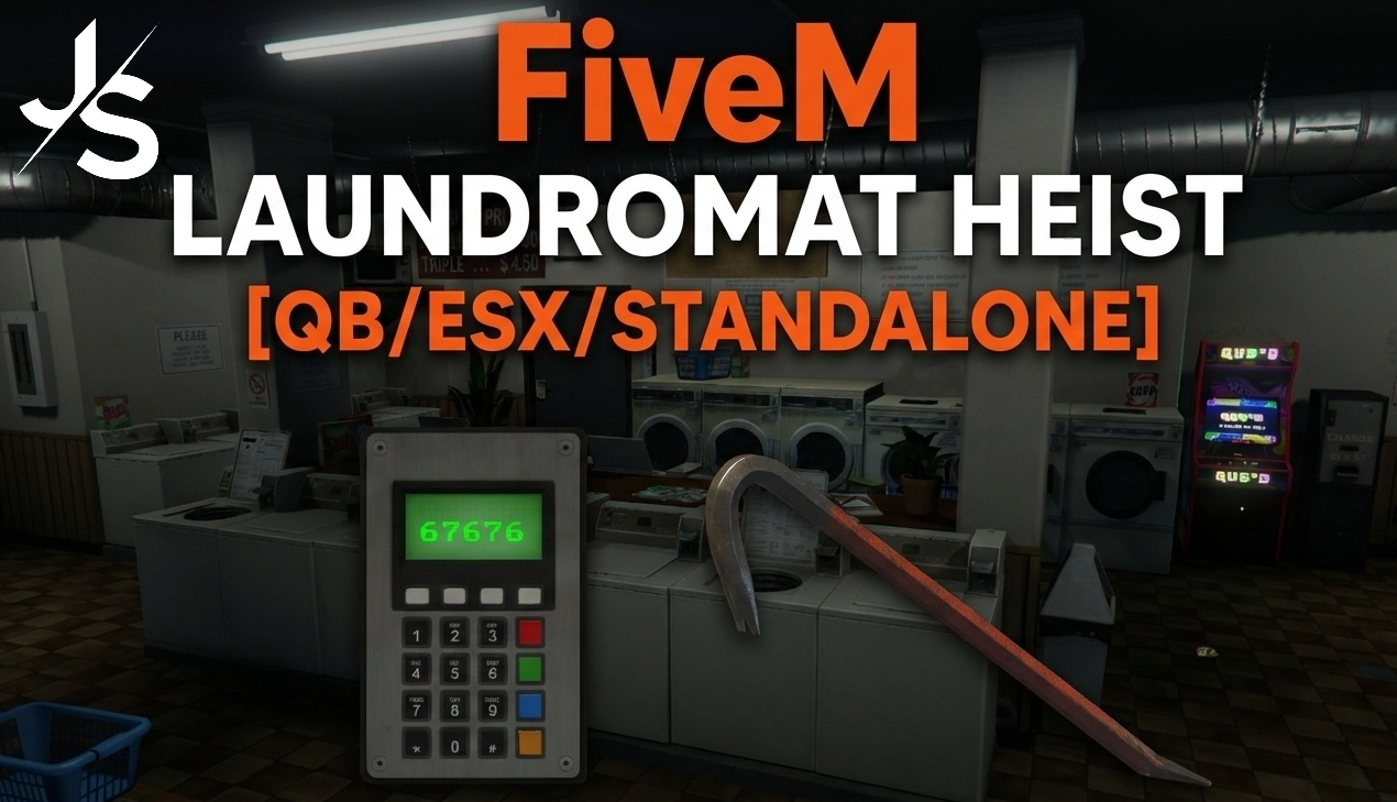 Jonska Laundromat Heist & Trader |  [QBCORE/ESX/STANDALONE]