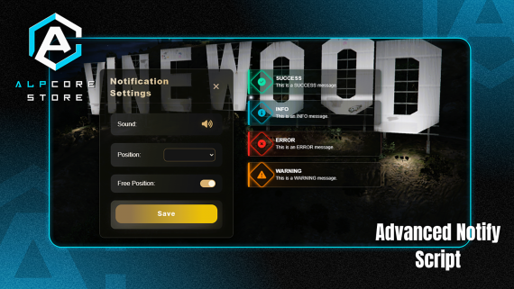 Alpcore Store · Advanced Notify Script