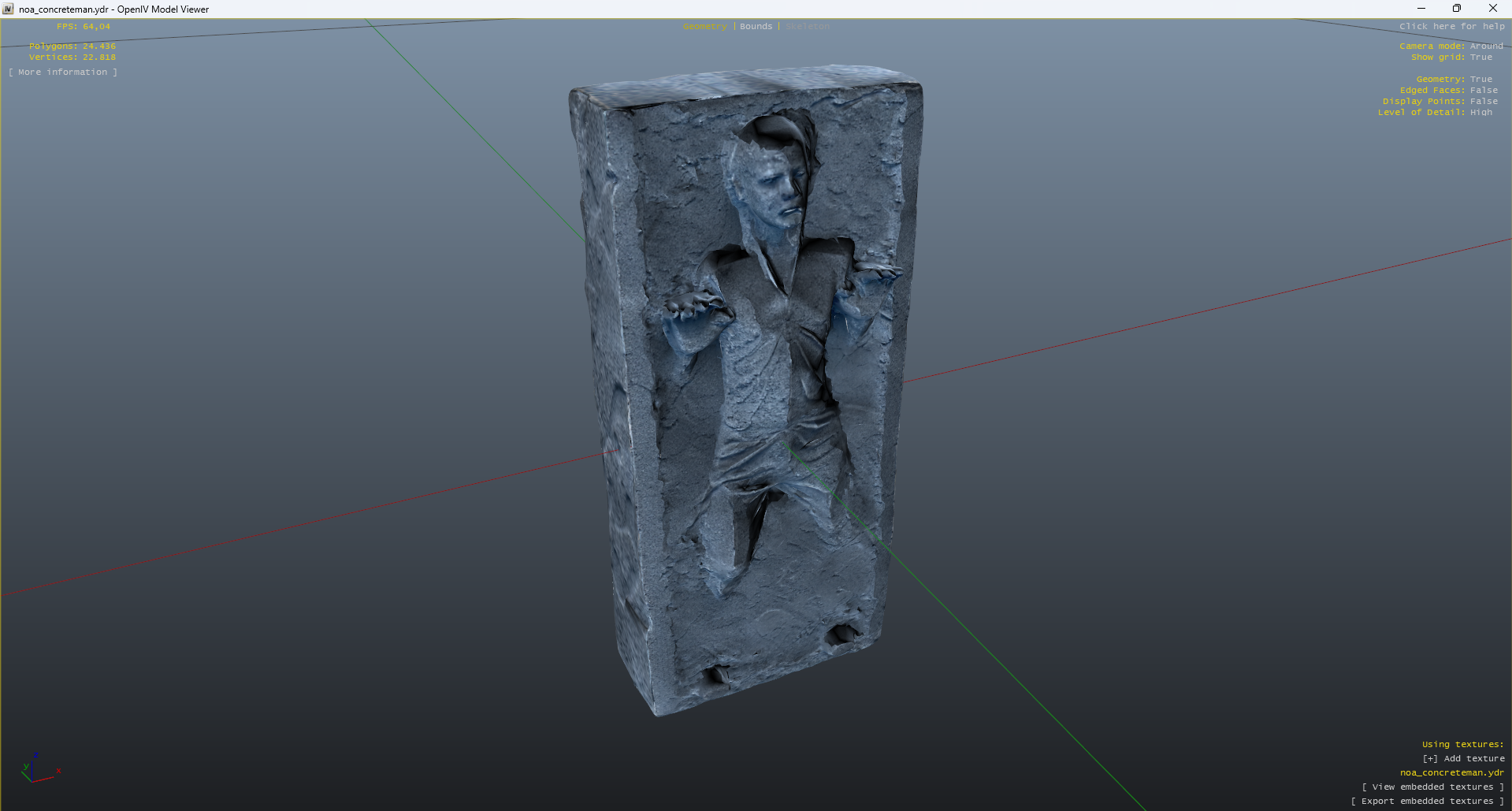 Concrete Man Prop | FiveM Ready | Dark RP / Scene Decoration