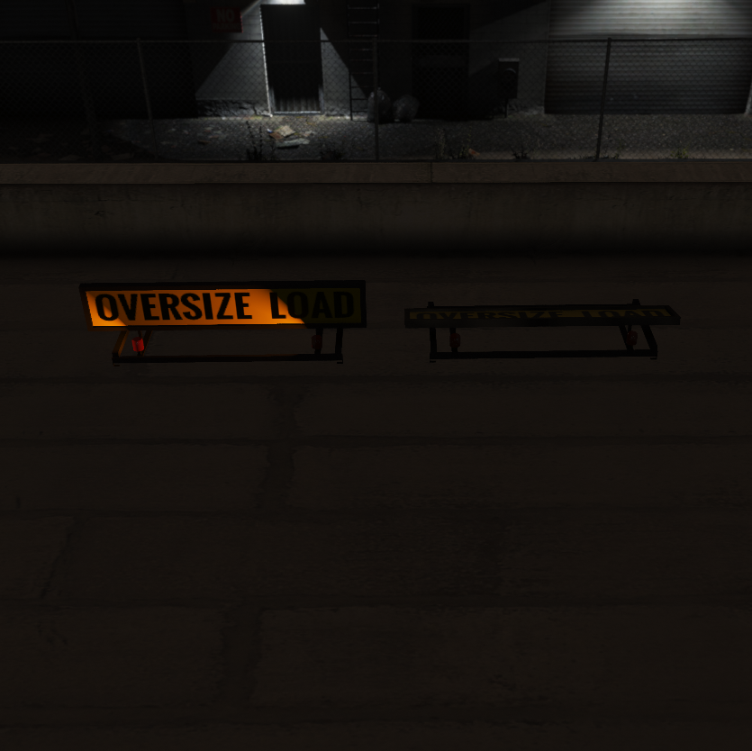 Oversize load sign