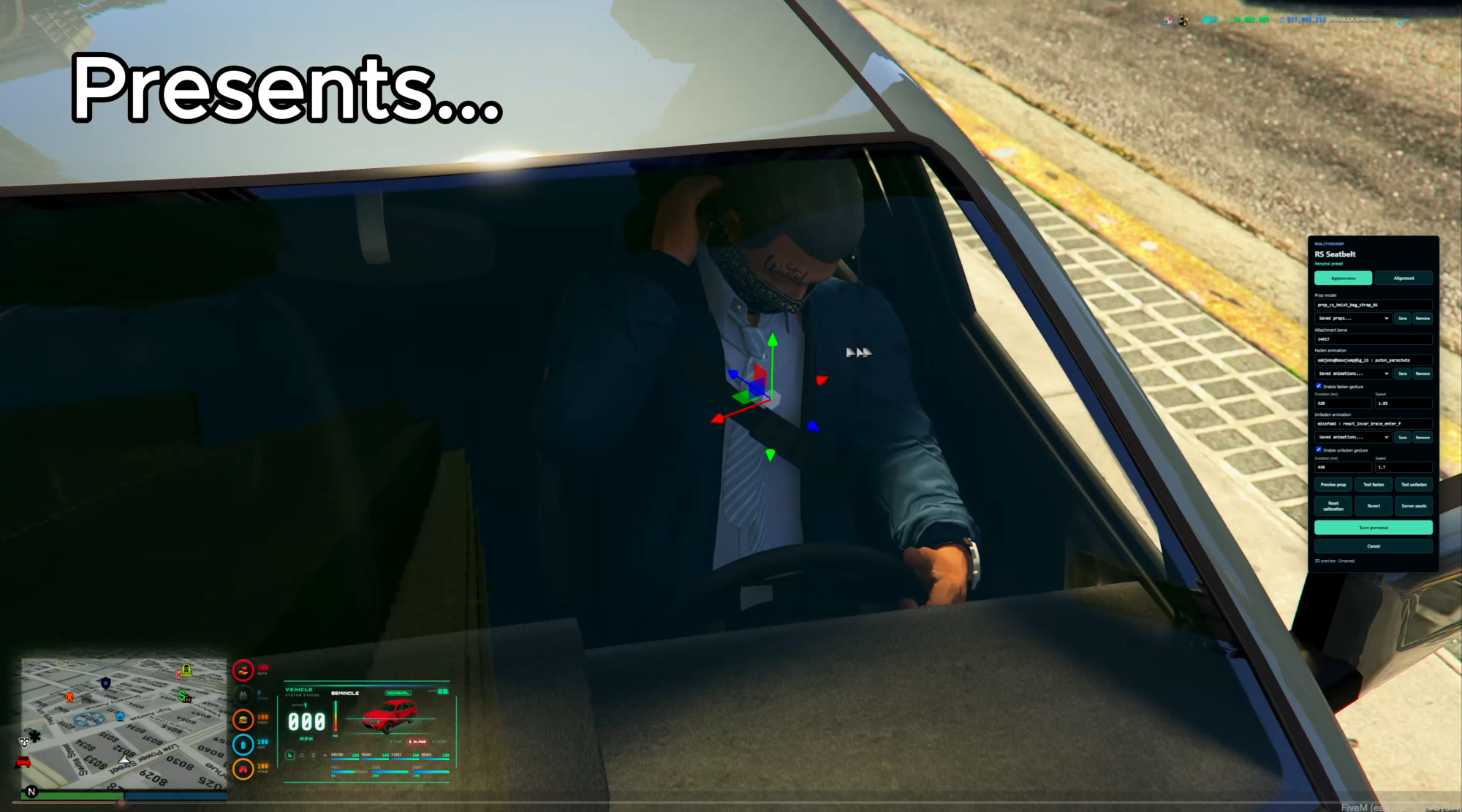 RS Seatbelt — Animated Seatbelt and Harness System Builder