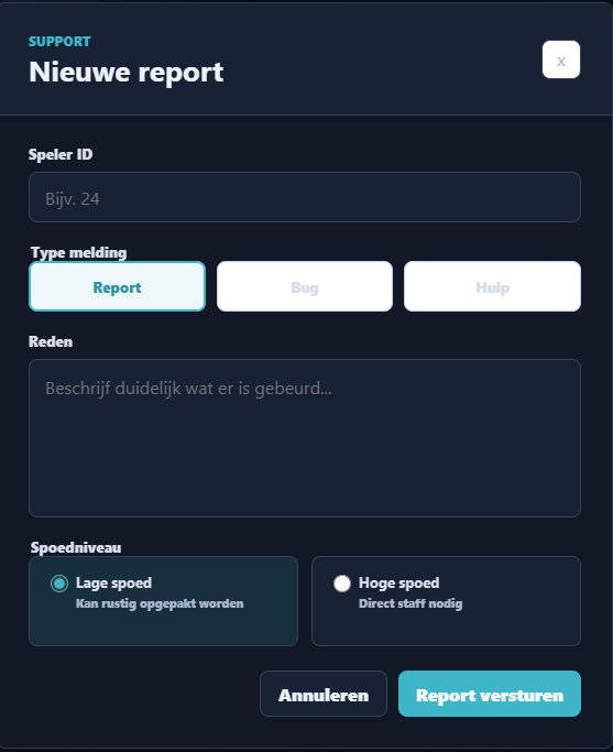 Report Systeem [BETA]