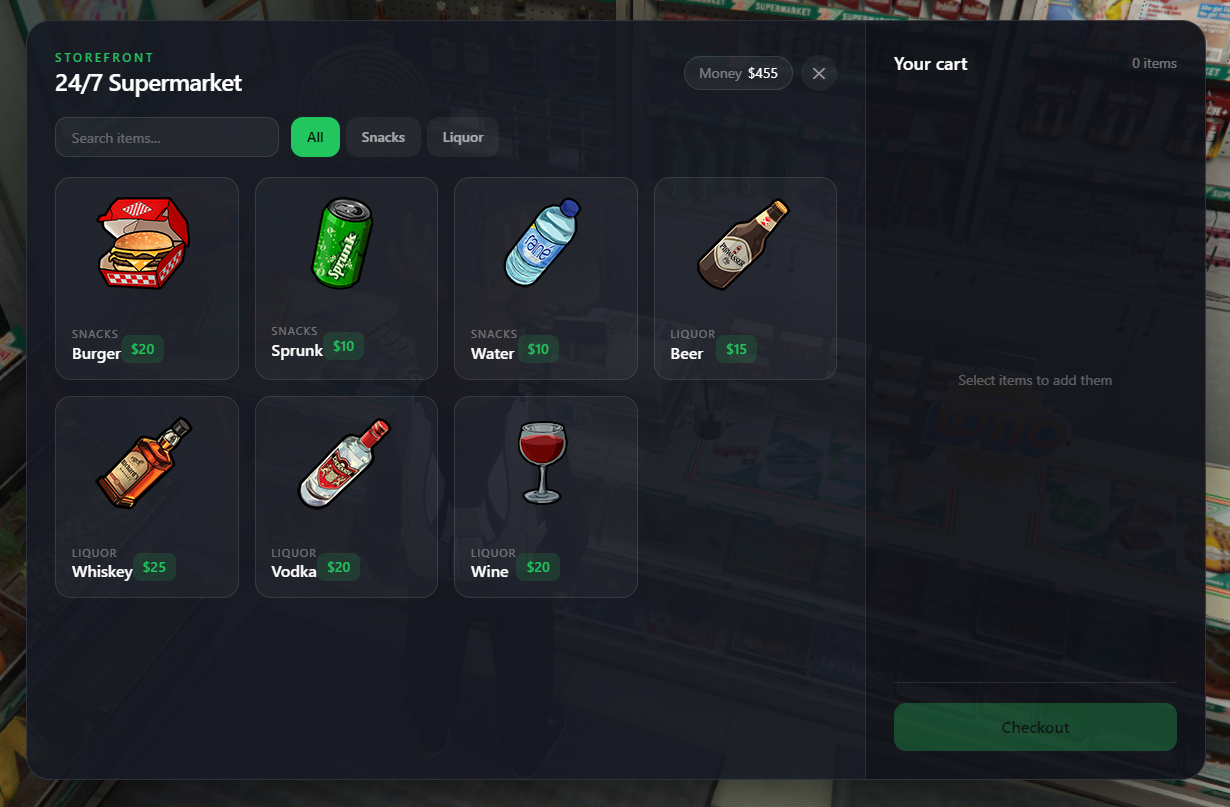 cf_shops: Modern Shop UI for ox_inventory