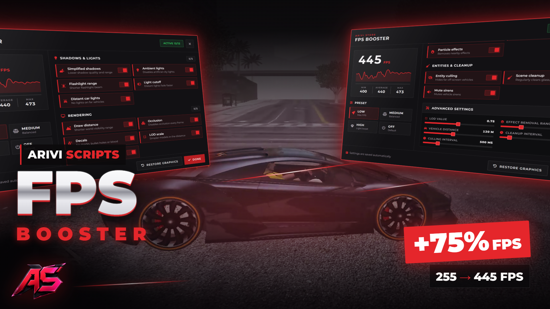 ARIVI FPS Booster – Standalone FPS Panel ESCROW