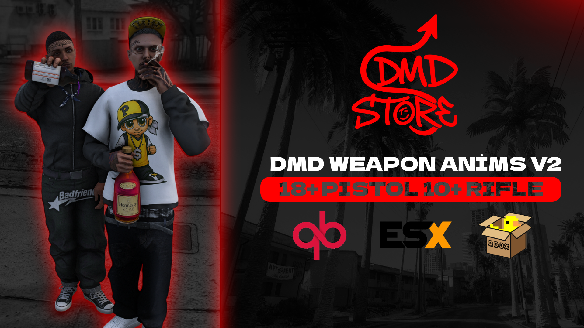 DMD Store Weapon Animations V2 | 12 Pistol, 10 Rifle, 4 Hide | QBCore QBox ESX