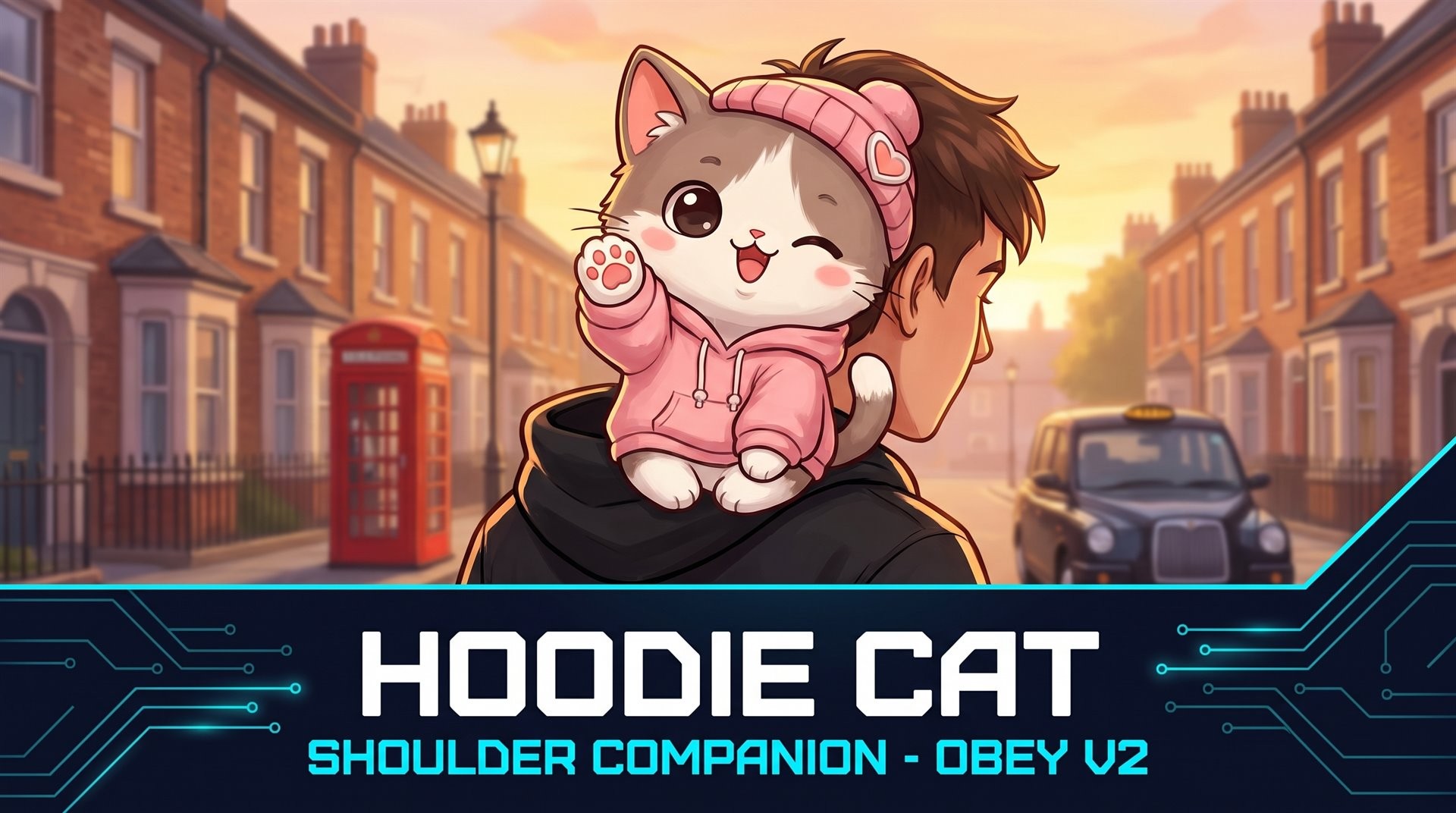 Shoulder Companion - Hoodie Cat