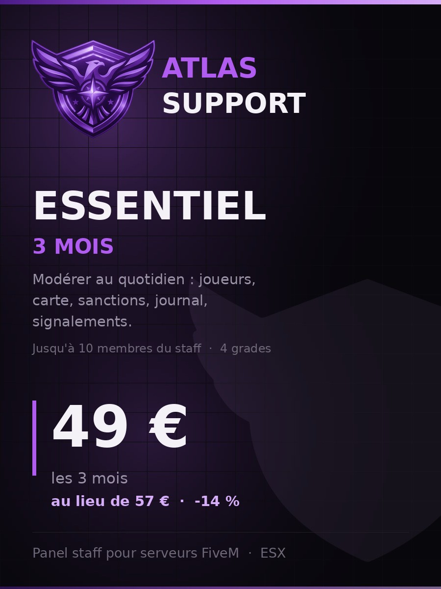 Atlas Support — Essentiel · 3 mois