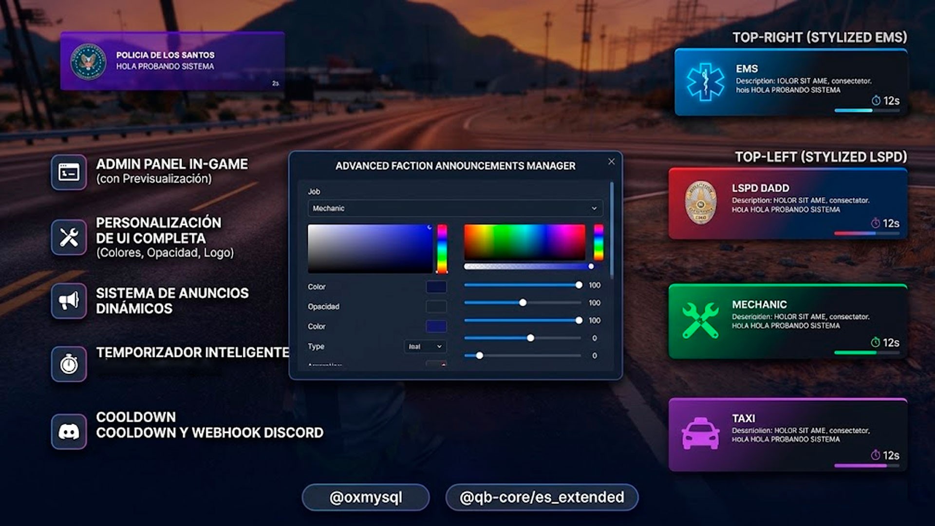 📢 Advanced Faction Announcement System
