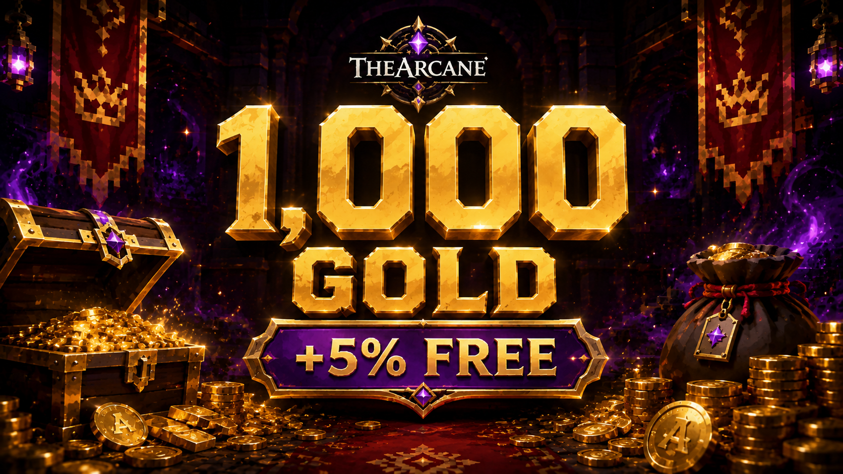 1,000 Gold (+5% FREE)