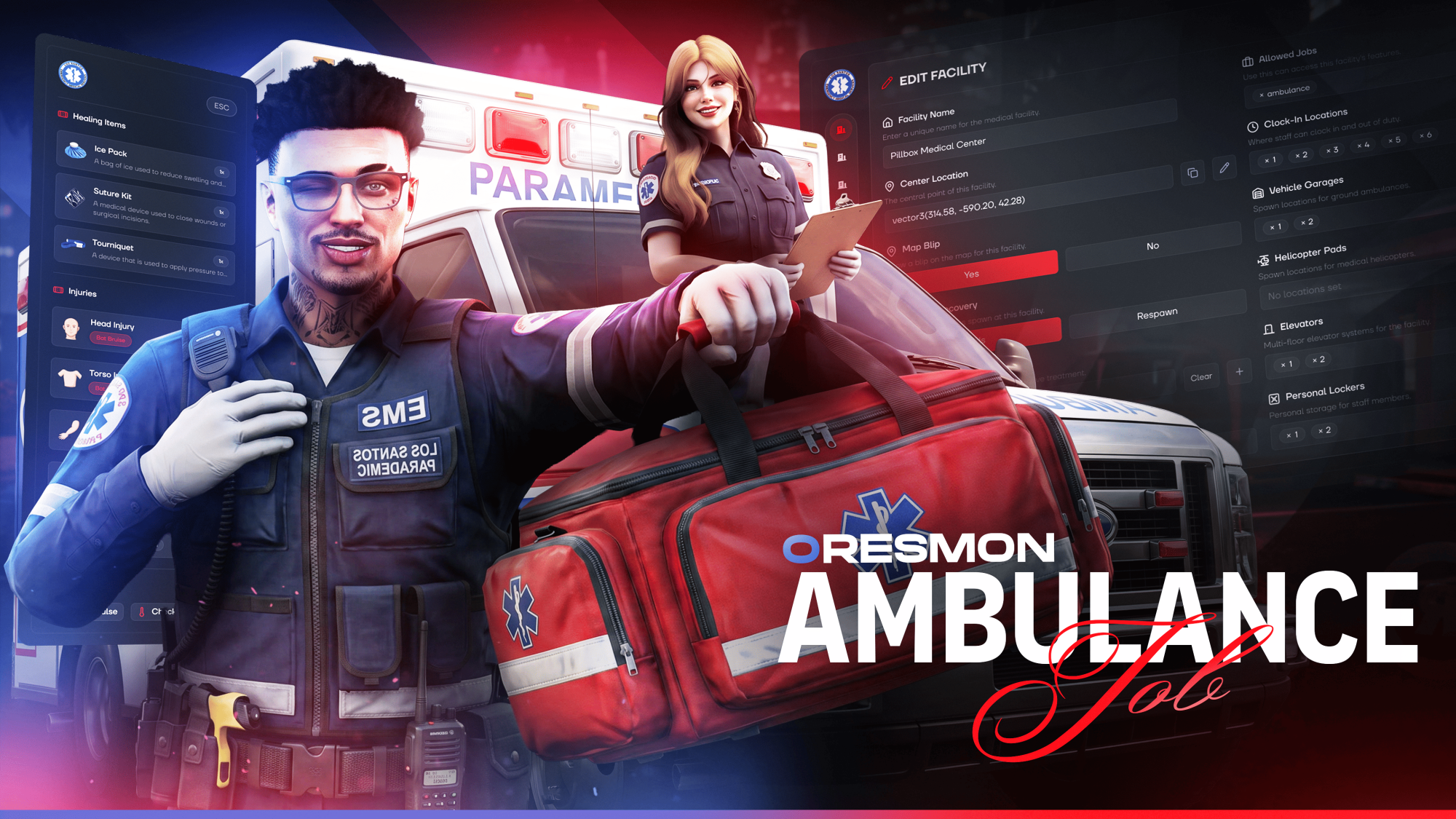 0R-Ambulance Job – Advanced Hospital Creator (All-in-One) Escrow | 0r