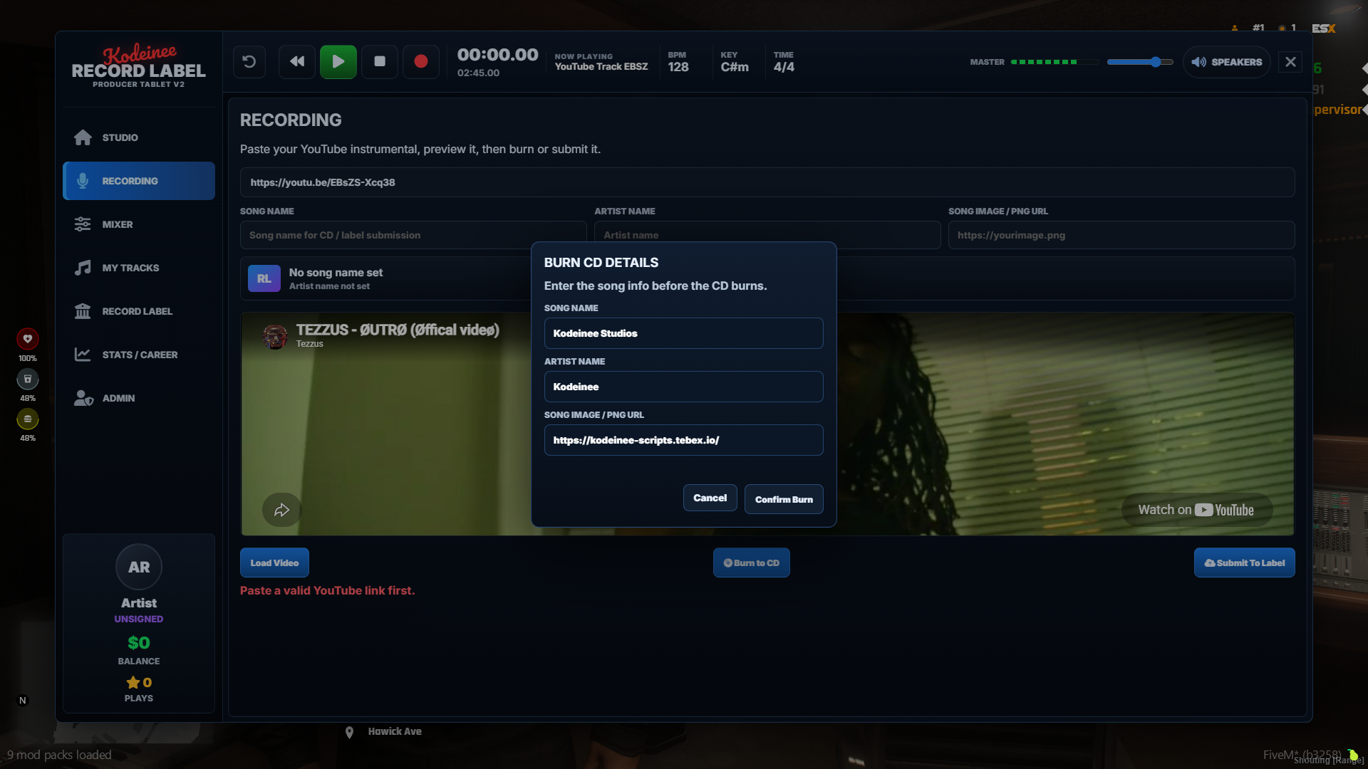 Bandlab Tablet + Record Label Script V2 [ESX/QB/QBOX]