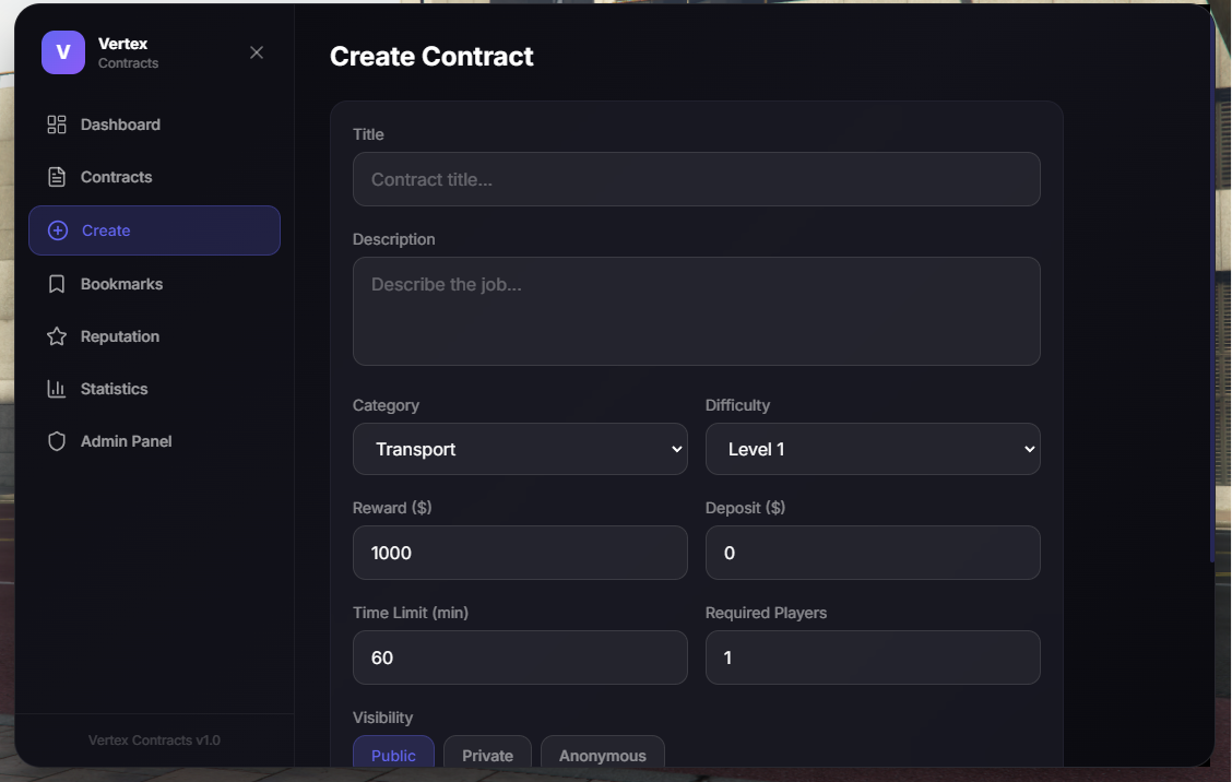 Vertex Studios | Contracts