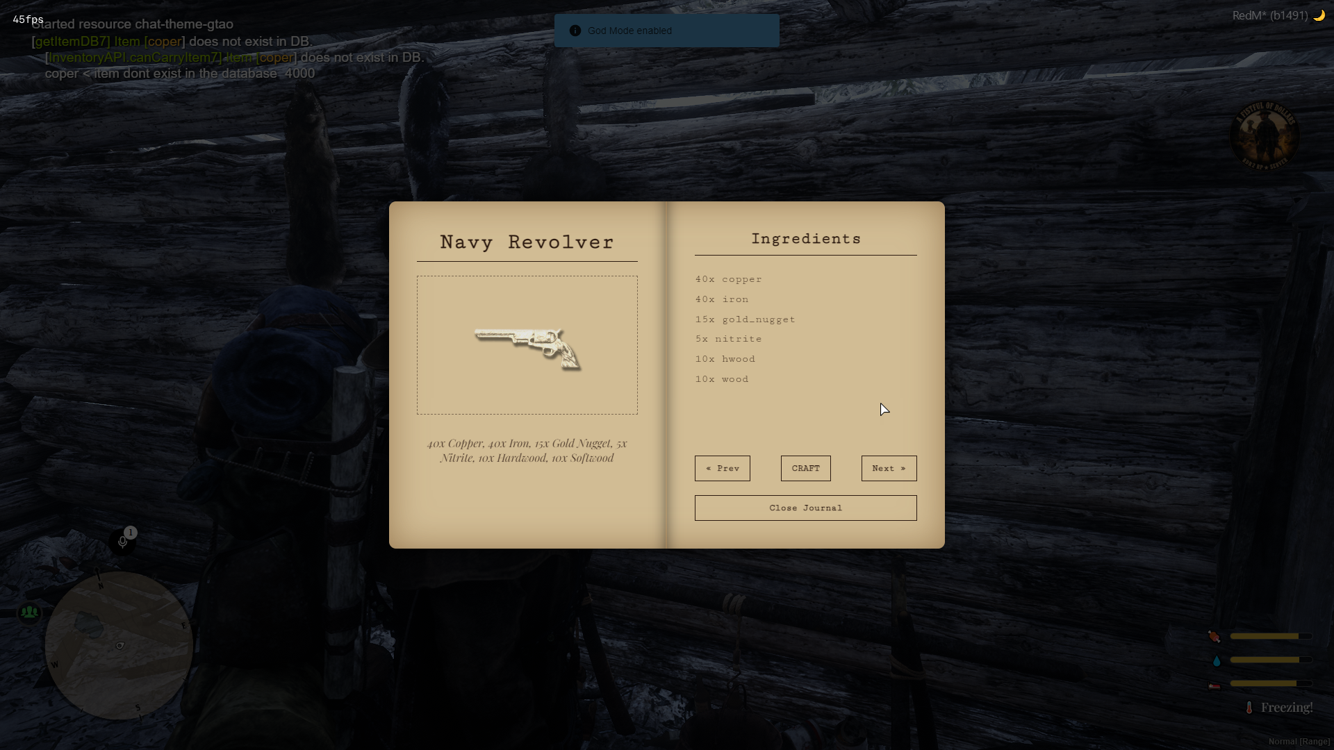 OGG Advanced Life System: Survival, Journal Crafting & Addiction