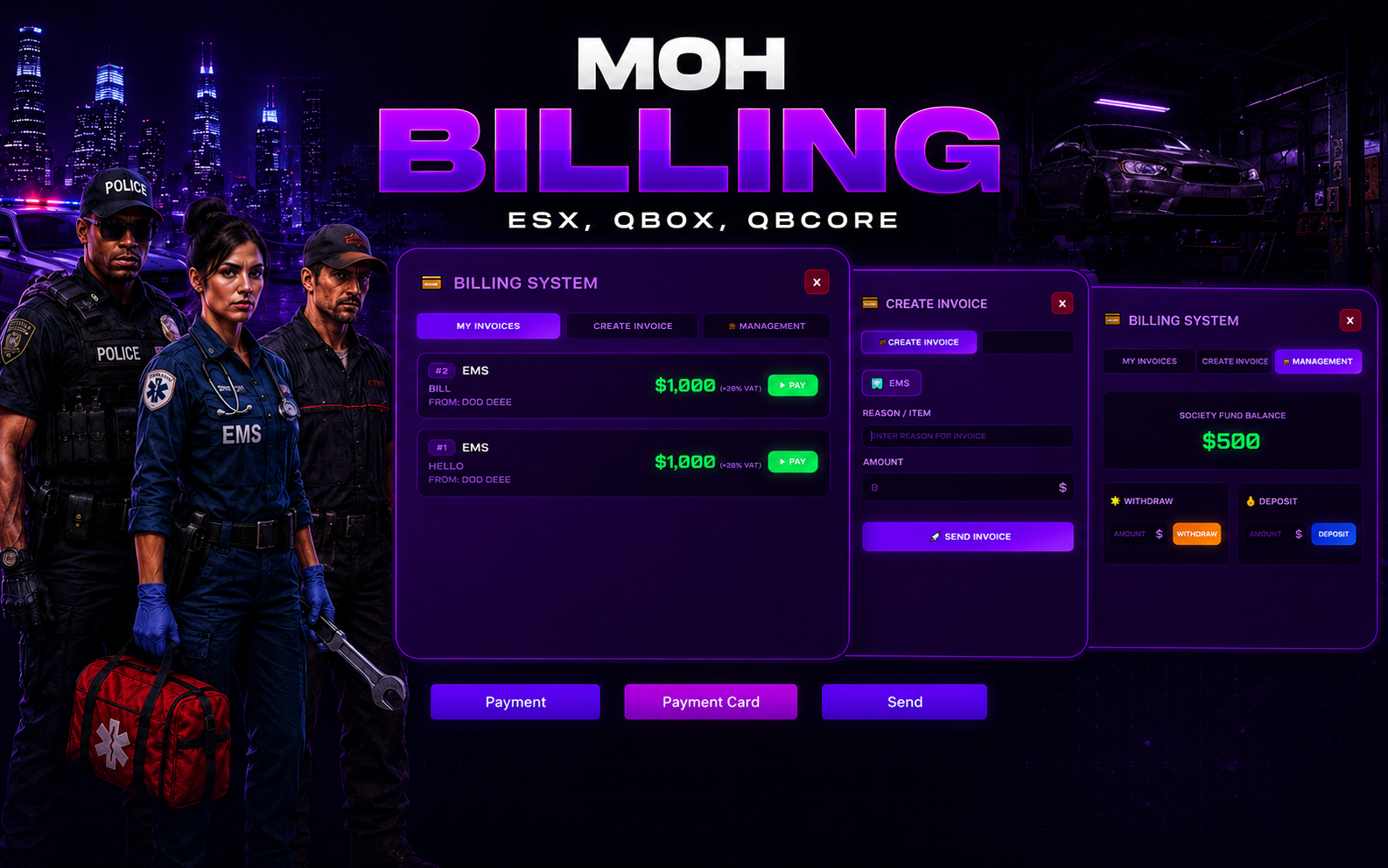 Moh Billing | Advanced FiveM Billing System