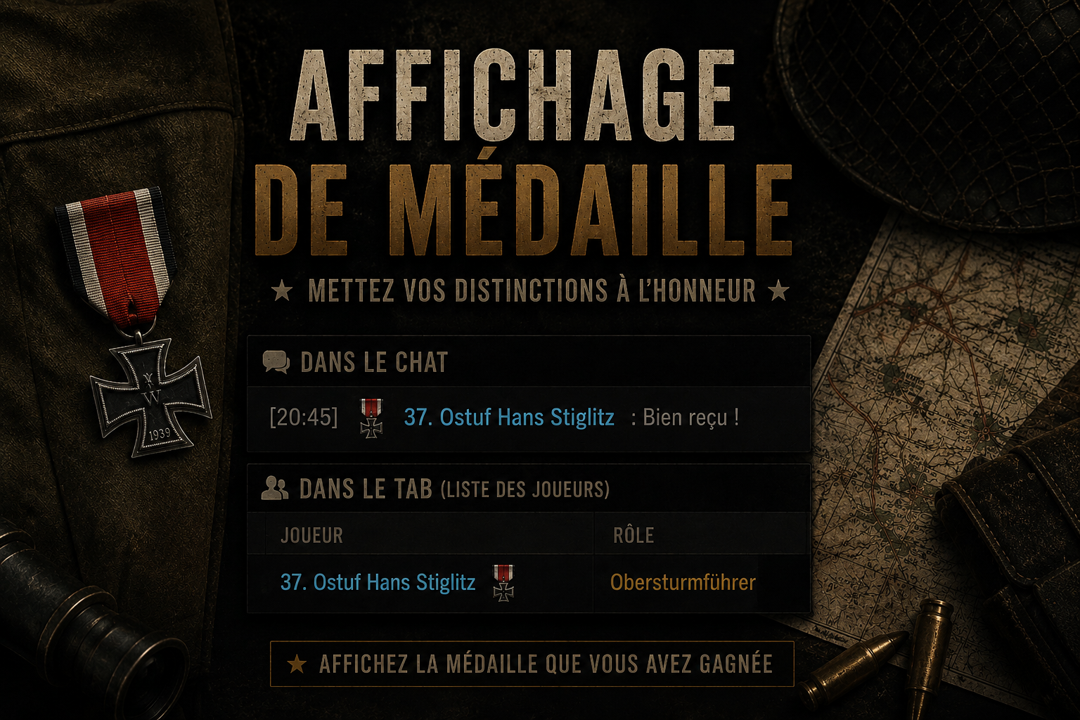 🎖️ Affichage de médaille – Mettez vos distinctions à l'honneur !
