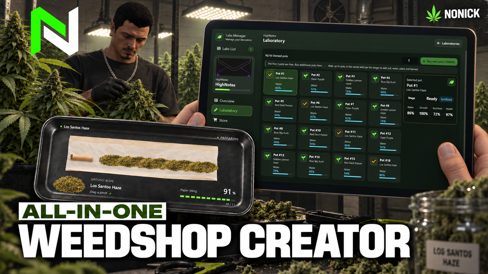 [WeedShop Creator] qb-core esx qbox {ESCROW Early-Access}