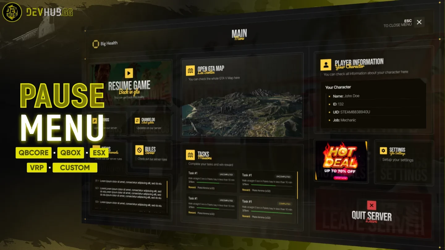 MODERN PAUSE MENU SOURCE CODE