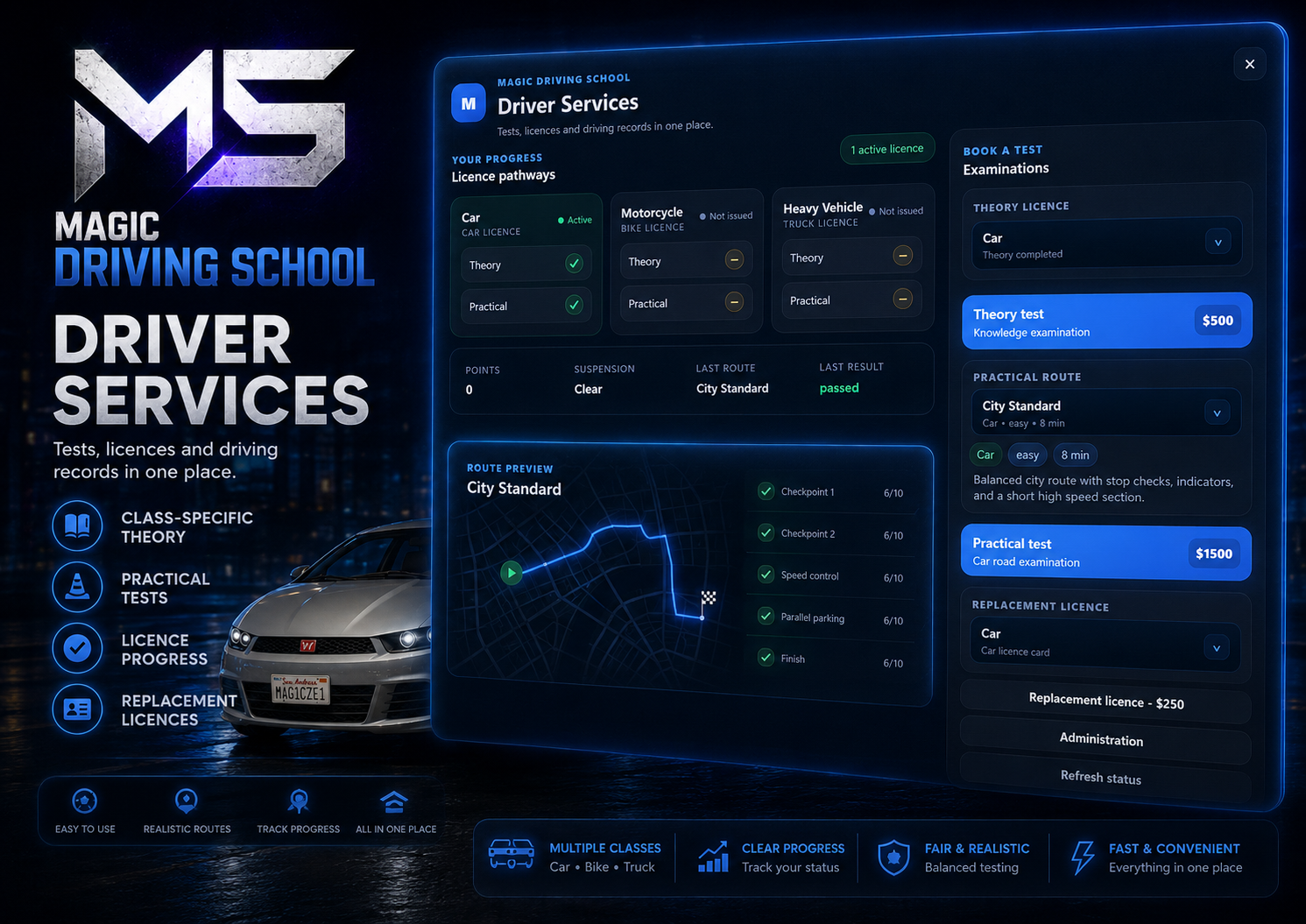 Magic Driving School – FiveM Driving School Script