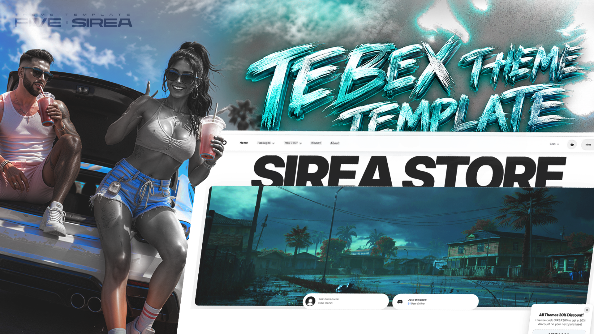 GLAX - FiveM Tebex Theme Template Light