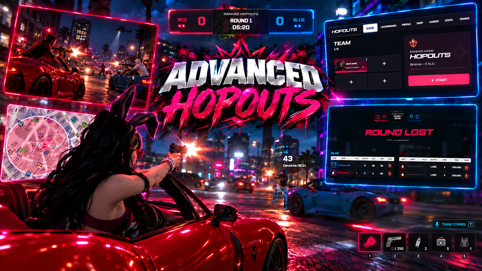 Sleezy Development • Advanced Hopouts System (ESX, QBCore, QBOX & Standalone)