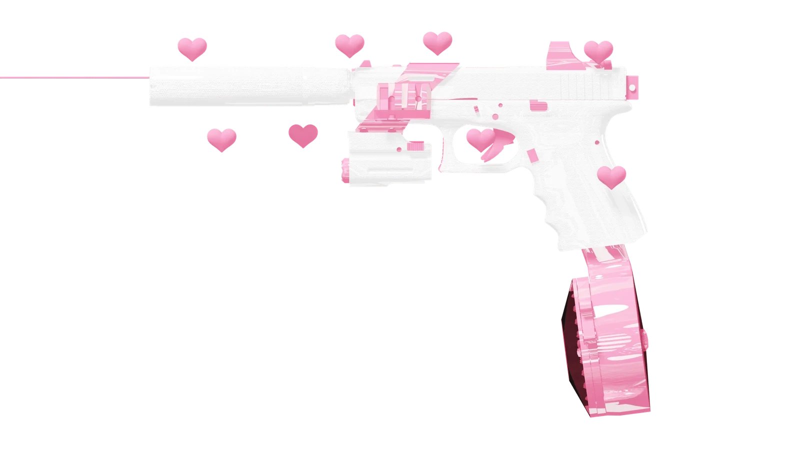 GIRLY AP - PINK HEARTS