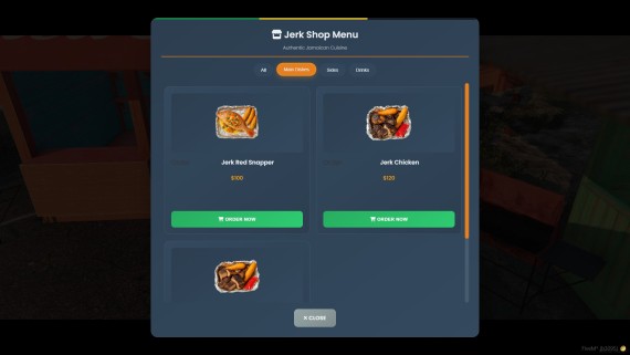 Jamaican Jerk Shop Job & Food Menu  (QBCore & ESX, Escrow Protected)